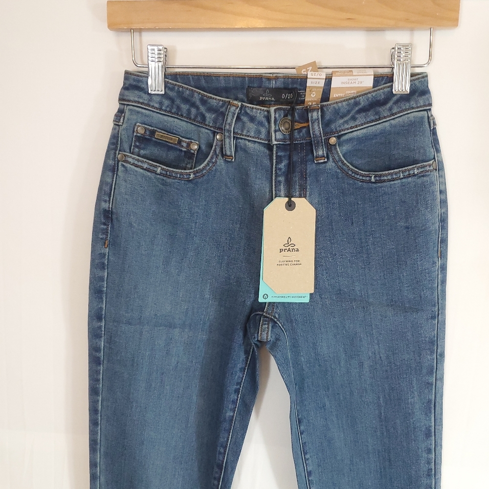 Prana Women's Size 6/28 Sienna Jean True Blue Skinny Stretch Denim New with Tag. - Picture 4 of 6